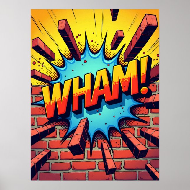 WACH! Pop Art Comic Style Poster (Vorne)