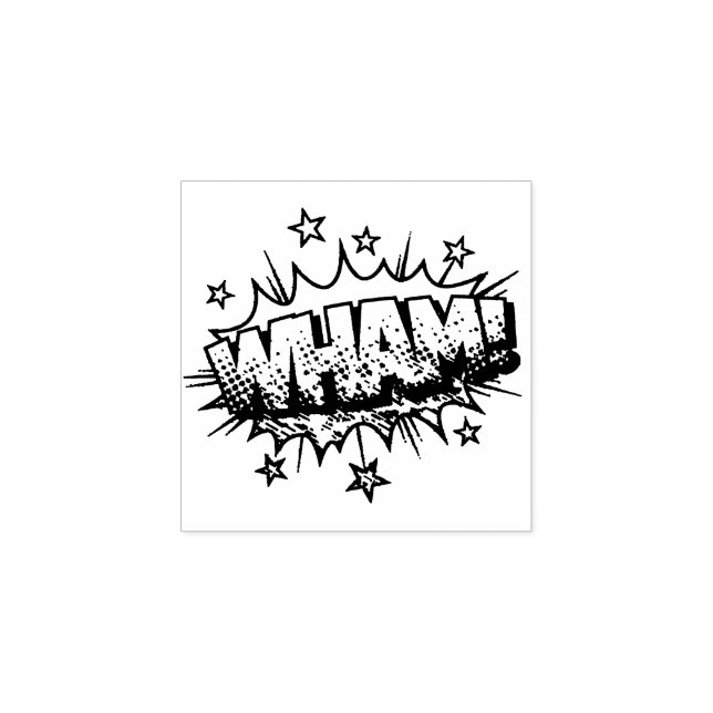 WACH! Vintages Comic Buch Steampunk Pop Kunst Gummistempel (Prägung)