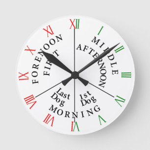 Wachdienst Runde Wanduhr