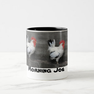 Wachen Sie - Morgen-Joe-Kaffee-Tasse auf Zweifarbige Tasse