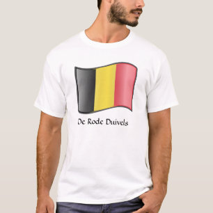 Wachende belgische Flagge De Rode Duivels T - Shir T-Shirt