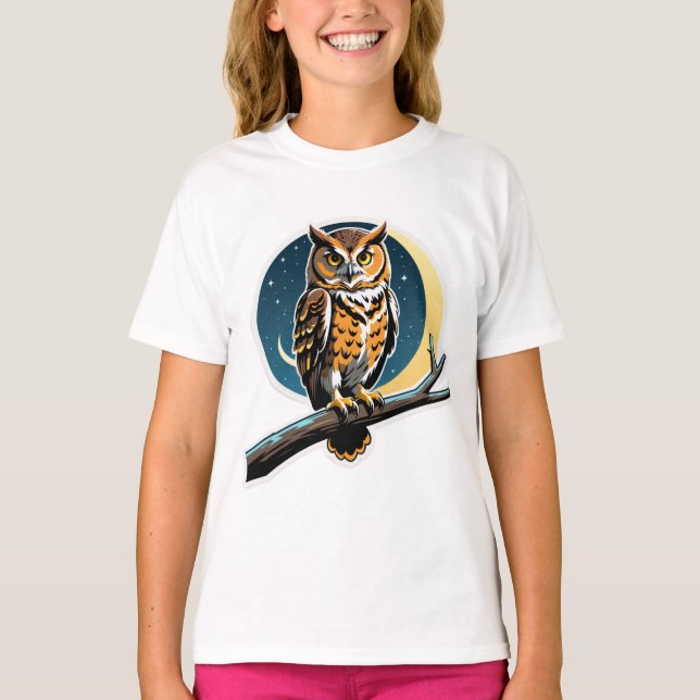 Wachhabende Eule des Waldes T-Shirt (Vorderseite)