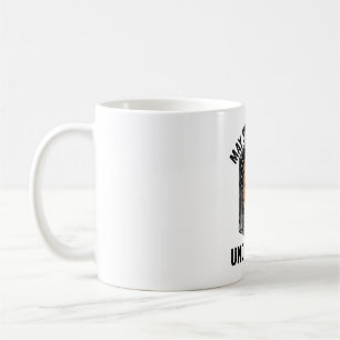 Wachhund darf kein Übel passieren Vintage-Vektorde Kaffeetasse