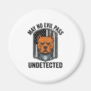 Wachhund darf kein Übel passieren Vintage-Vektorde Magnet