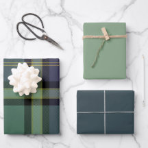 Wacholder- und Fichten-Geschenkpapier-Set mit 3 fl