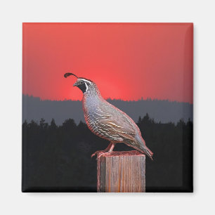 WACHPOSTEN AM SONNENUNTERGANG MAGNET