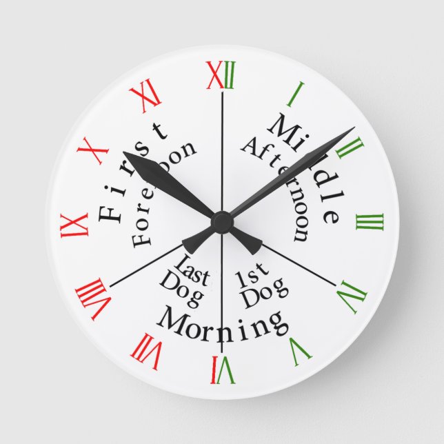 Wachposten-Uhr Runde Wanduhr (Vorderseite)