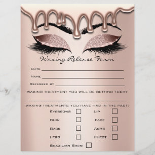 Wachs-Enthaarung-Haftungsausschluss-Formular 1 Flyer
