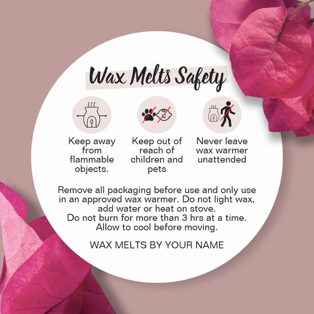 Wachs-Melt-Warnschild Feminine Safety Sticker (Von Creator hochgeladen)