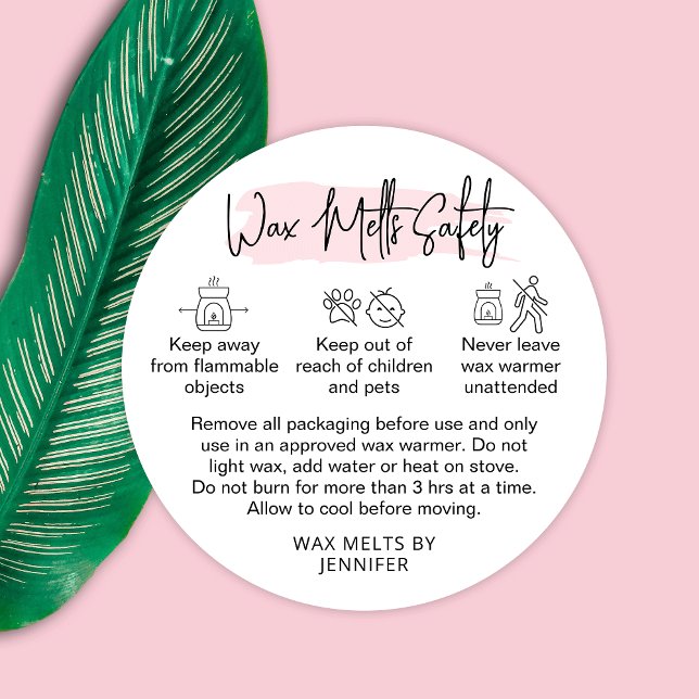 Wachs-Melt-Warnschild Feminine Safety Sticker (Von Creator hochgeladen)