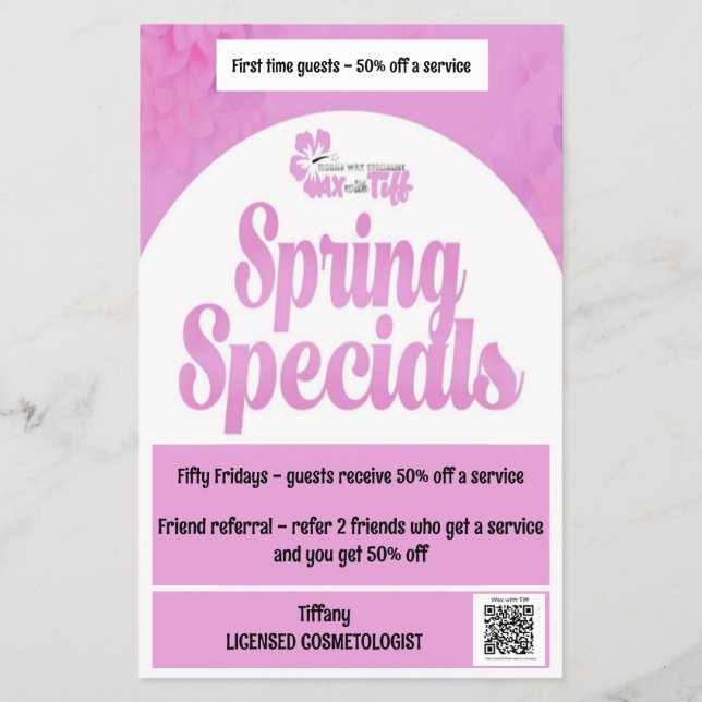 Wachs mit dem klaren Fenster Tiff Flyer (Vorne)