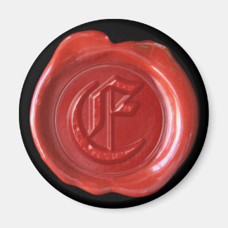 Wachs Siegel Monogram Magnet - Red - Old English -