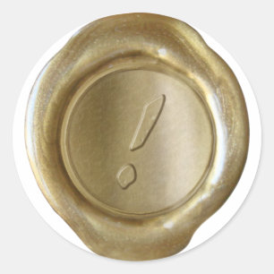 Wachs Siegel Monogramm - Gold - Künstlerisch ! - Runder Aufkleber