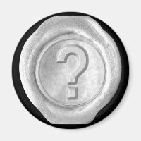 Wachs-Siegel-Monogramm-Magnet - Silber - Fetter St