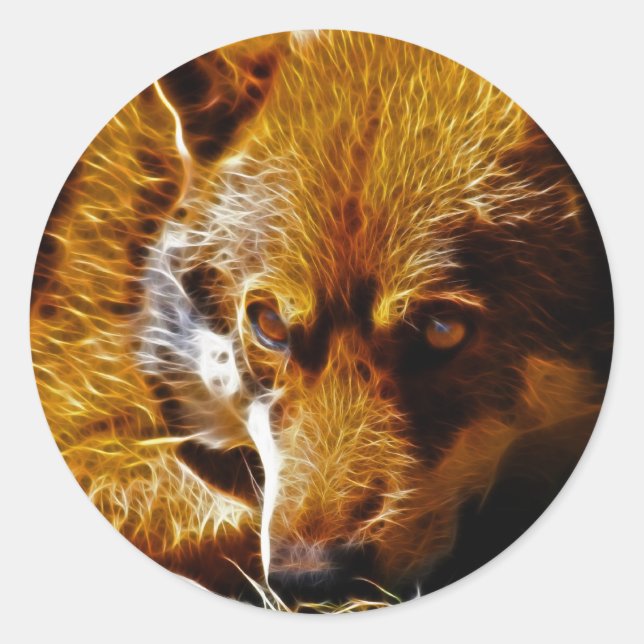 wachsam runder aufkleber (Vorderseite)