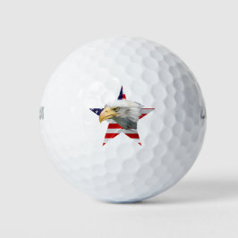 Wachsamer Adler, die amerikanische Flagge, Patriot Golfball