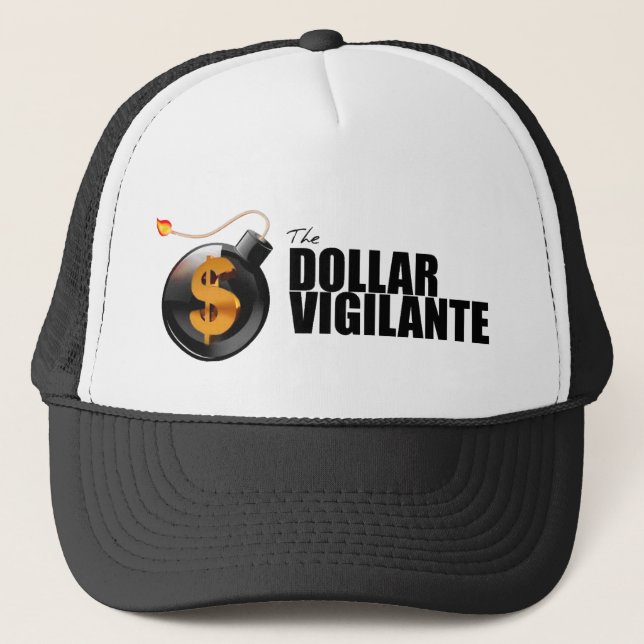 Wachsamer Dollar Cap W/Logo Text Truckerkappe (Vorderseite)