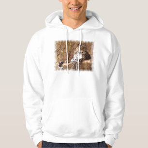 Wachsamer Leopard-mit Kapuze Sweatshirt