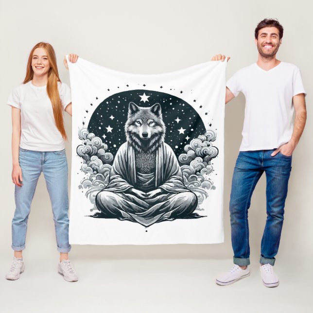 Wachsamer Wolf Fleecedecke (Beispiel)