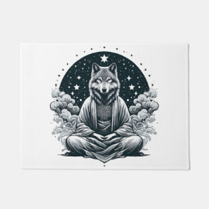 Wachsamer Wolf Fußmatte