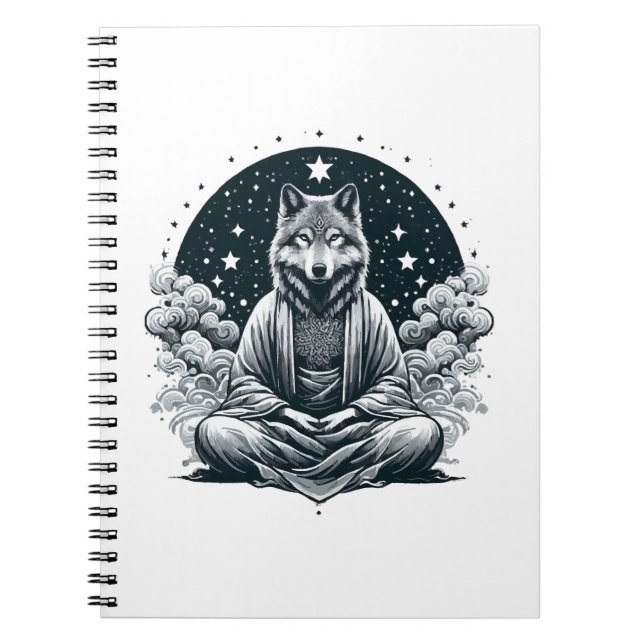 Wachsamer Wolf Notizblock (Vorderseite)
