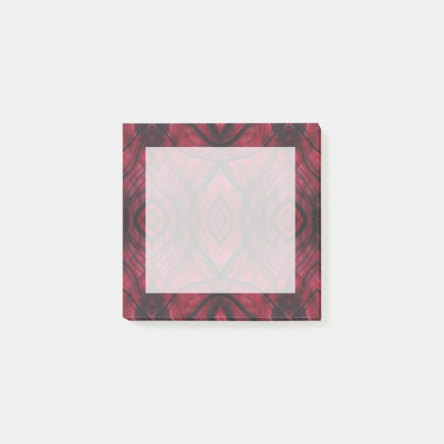 Wachsamkeit Rote Abstrakte Aquarellkunst Post-it Klebezettel (Vorderseite)