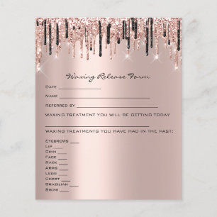 Wachsdepilation-Haftungsausschluss Freigabe Rose Flyer