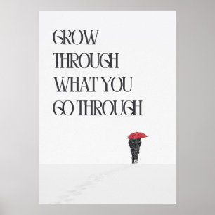 Wachse durch das, was du durchmachst. Motivation Poster