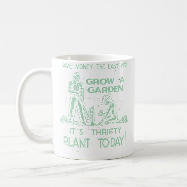 Wachse Eine Gartenpflanze Gemüse Gartenarbeit Heut Kaffeetasse (Links)