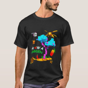 Wachse einen Garten Kiwi Kaninchen Biene Libelle H T-Shirt