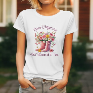 Wachse Glück Ein Blühen auf einmal T-Shirt