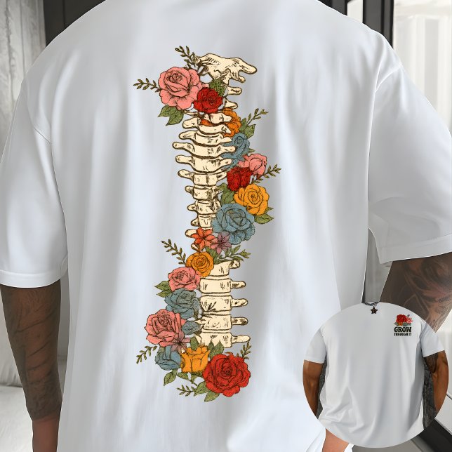 Wachse hindurch Florales Zitat Botanische Inspirat T-Shirt (Von Creator hochgeladen)