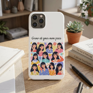 Wachse in Deinem Eigenen Tempo Floral Damen Portra Case-Mate iPhone Hülle