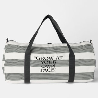 Wachse in deinem eigenen Tempo gestreifte Sporttas Duffle Bag