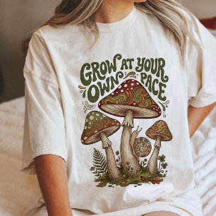 Wachse in deinem eigenen Tempo Pilz-Schnecken-Kuns Tri-Blend Shirt