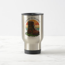 Wachse in Stille Vintage Retro Natur Wasserflasche