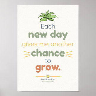 Wachse | Kinder-Affirmationsposter Poster