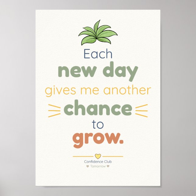Wachse | Kinder-Affirmationsposter Poster (Vorne)
