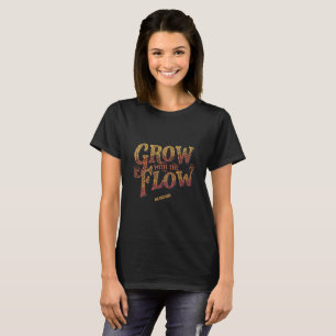 Wachse mit dem Fluss Benutzerdefinierter Name Retr T-Shirt