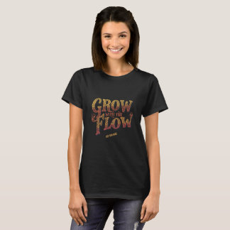 Wachse mit dem Fluss Benutzerdefinierter Name Retr T-Shirt