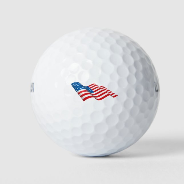Wachsen der amerikanischen Flagge Golfball (Vorderseite)