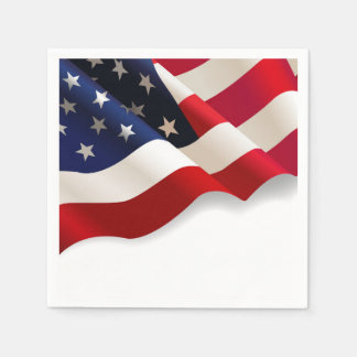 Wachsen des Patriotischen Party Napkins unter US-F Serviette