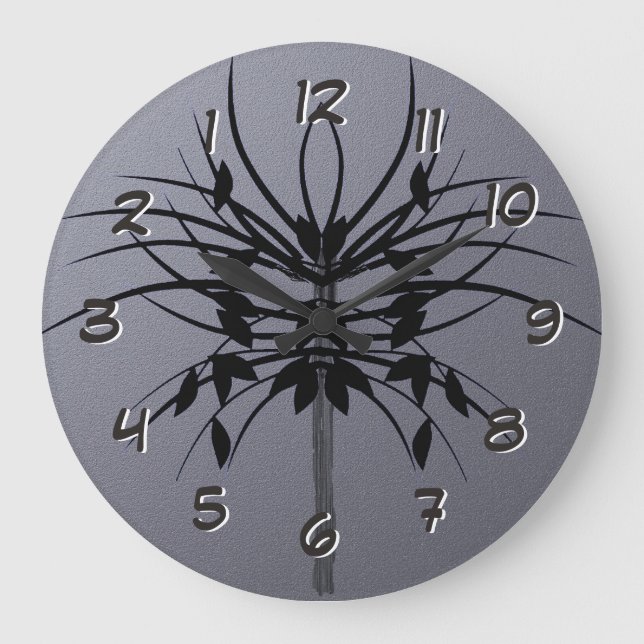 Wachsen - drehen Sie zurück die Zeit abstoppen Große Wanduhr (Vorderseite)