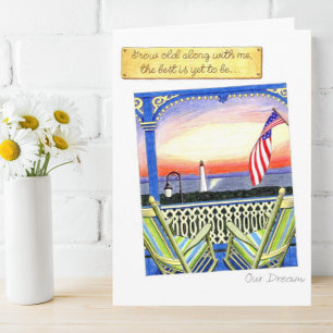 Wachsen Sie alt zusammen mit mir Jahrestags-Karte Karte