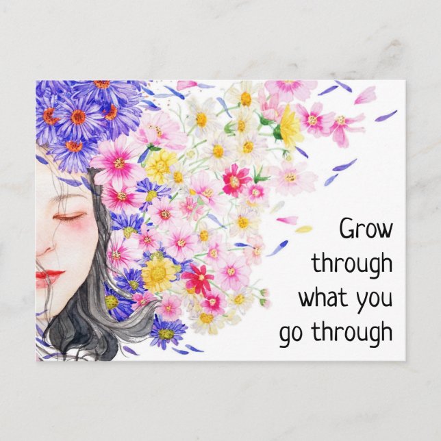 Wachsen Sie durch war Sie für den Postkarte (Vorderseite)