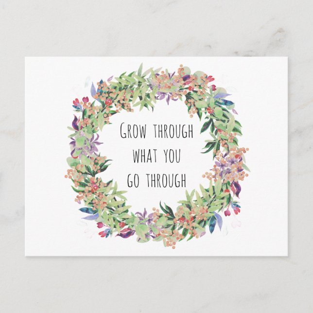 Wachsen Sie durch war Sie für den Postkarte (Vorderseite)