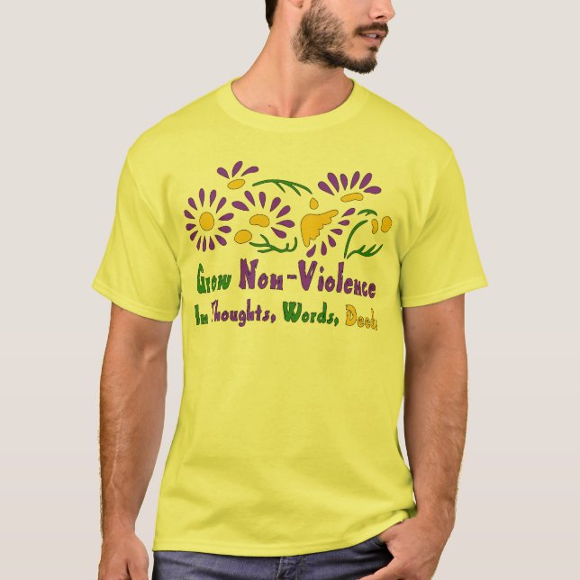 Wachsen Sie Gewaltlosigkeit T-Shirt (Vorderseite)