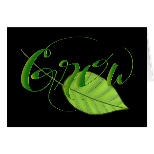 Wachsen Sie Karte (Vorderseite (Horizontal))