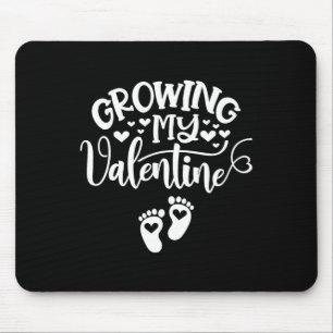 Wachsend meine Valentinstag-Schwangerschaft Schwan Mousepad