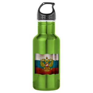 Wachsende Flagge Russlands Edelstahlflasche